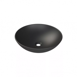 Επικαθήμενος Νιπτήρας Πορσελάνης Φ46 cm Cerastyle Zero 071607-97 Μαύρο Ματ